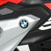 AIYAPLAY BMW 12V elektrische kindermotor met lithiumaccu, 35W motor, draaigas, zijwieltjes, PU-zadel, tot 6 km/u(m-13)