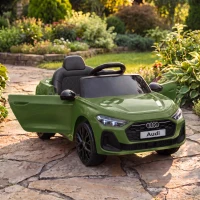 AIYAPLAY Macchina Elettrica per Bambini 12V Audi A5L con Telecomando, 2 Motori e Telecomando, Verde(m-9)