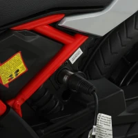AIYAPLAY BMW 12V elektrische kindermotor met lithiumaccu, 35W motor, draaigas, zijwieltjes, PU-zadel, tot 6 km/u(m-12)