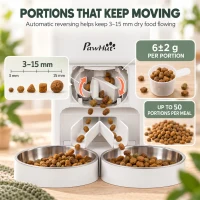 PawHut 7L Automatic Cat Feeder with App Control, 2.4G/5G WiFi, Timer, 15 Meals/Day, Dual Power, 10s Voice Recording, Anti-Clog(m-6)
