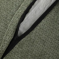 HOMCOM Sofá 3 Lugares com Pufe Reversível Sofá de Canto Modular em Chenille 251 cm Moderno Assento Largo Verde(m-10)