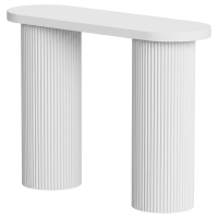 HOMCOM Moderne schmale Konsole mit Versteckfach 103 cm Weiß