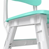 AIYAPLAY 2 PCS Kids Desk Chairs, 3 Level Height Adjustable Children's Chairs with Backrest for 1.5-8 Years, Max Load 50KG, Green(m-12)
