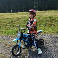 HOMCOM 24V Electric Motorbike 16km/h with Twist Grip Throttle, Enhanced Power and Extended Range - Blue(m-10)