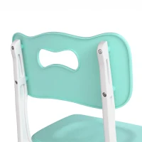 AIYAPLAY 2 PCS Kids Desk Chairs, 3 Level Height Adjustable Children's Chairs with Backrest for 1.5-8 Years, Max Load 50KG, Green(m-10)
