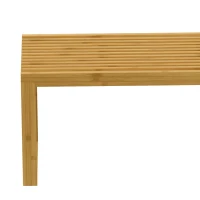 HOMCOM 90 cm Bamboo Shoe Bench Backless Hallway Bench Seat, Wood Indoor Decor for Entryway, Natural(m-12)