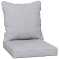 Outsunny Seat and Back Padded Cushion Set, CUSHION ONLY - Light Grey(m-1)