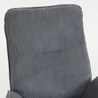 HOMCOM Relaxfauteuil met 130° ligfunctie, tv-fauteuil met hocker en stalen frame, grijs(m-10)