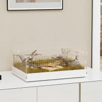 PawHut Acrylic Reptile Terrarium with Top Sliding Door, Vents, for Leopard Gecko, Hognose Snake, Tarantula(m-10)
