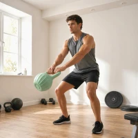 SPORTNOW Kettlebell for Strength Training Kettle Bell with Non-Slip Handle 6 kg Green(m-8)