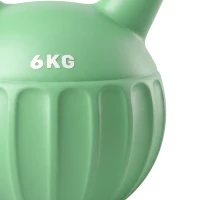 SPORTNOW Kettlebell for Strength Training Kettle Bell with Non-Slip Handle 6 kg Green(m-11)