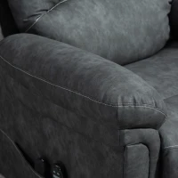 HOMCOM Riser Recliner Chair with Massage and Heat, Electric Lift Recliner Armchair for Elderly with Spring Cushion, Grey(m-11)