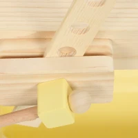 AIYAPLAY Établi en Bois pour Enfants avec 28 Accessoires, Boîte de Rangement, Établi d'Imitation dès 3 à 8 Ans, Naturel(m-15)