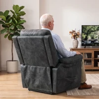 HOMCOM Power Lift Recliner Chair with Vibration Massage, Heat, USB - Grey(m-8)