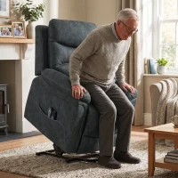 HOMCOM Power Lift Recliner Chair with Vibration Massage, Heat, USB - Grey(m-14)