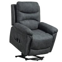 HOMCOM Power Lift Recliner Chair with Vibration Massage, Heat, USB - Grey(m-1)