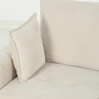 HOMCOM 3 Seater Sofa with Lift-Up Storage, 228cm Comfy Velvet Couch with Wide Deep Seat, Beige(m-11)