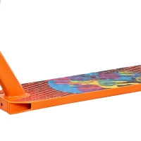 SPORTNOW Stuntstep voor volwassenen en jongeren, trickstep met 100 mm PU-wielen, 360° stalen Y-stuur, aluminium deck, ABEC-7, oranje(m-12)
