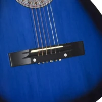 HOMCOM Pack guitare électrique kit guitare électrique avec sac, sangle, corde, médiators, câble, 96,5x35,8x8,5cm, bleu et noir(m-11)