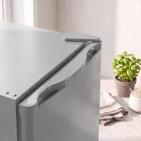 HOMCOM 73 L Mini Fridge with Chiller Box, Single Door Compact Refrigerator, Adjustable Thermostat, Reversible Door, Grey(m-12)