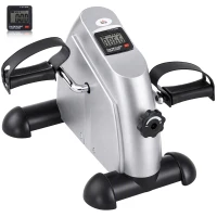 HOMCOM Bicicletă de Exerciții Compactă cu Rezistență Reglabilă și Ecran LCD pentru Antrenament la Domiciliu(m-11)