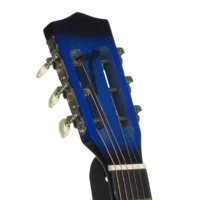 HOMCOM Pack guitare électrique kit guitare électrique avec sac, sangle, corde, médiators, câble, 96,5x35,8x8,5cm, bleu et noir(m-9)