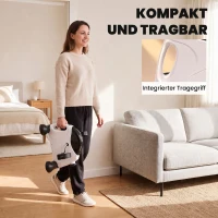 HOMCOM Mini Heimtrainer Fitnessbike Pedaltrainer mit LED Display 5 Modelle Arm und Beintrainer Fitnessgerät Hometrainer für Senioren Zuhause Heim Büro 40 x 39 x 29 cm Weiß(m-7)