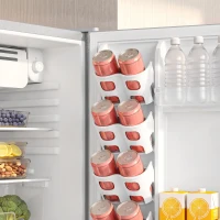 HOMCOM 73 L Mini Fridge with Chiller Box, Single Door Compact Refrigerator, Adjustable Thermostat, Reversible Door, Grey(m-11)