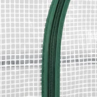 Outsunny Mini-Kas, 4-laags Kas met Kunststof Zeil, Draagbaar, met Roldeur, 100 x 45 x 160 cm, Wit(m-13)