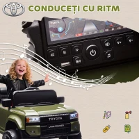 AIYAPLAY Mașină Electrică pentru Copii TOYOTA Land Cruiser 12V cu Telecomandă, Vârsta 3-8 Ani, Verde(m-7)