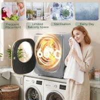 HOMCOM 4kg Vented Tumble Dryer with 5 Drying Mode, 800W Compact Freestanding Front Tumble Dryer, Silver(m-7)