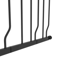 PawHut Wide Dog Safety Gate, with Door Pressure, for Doorways, Hallways, Staircases - Black(m-11)