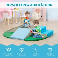 HOMCOM Set Construcții Moi pentru Copii 1-3 Ani, 6 Piese, din PU și EPE, Multicolor(m-4)