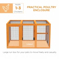 PawHut Wooden Chicken Coop with Combinable Design, for 1-3 Chickens(m-4)