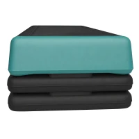 SPORTNOW Stepper Fitness Aérobic 3 Niveaux, Hauteur Réglable 10,5/15,5/20,5 cm, Surface Antidérapante, Capacité 250 kg, Vert(m-13)