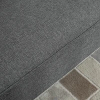 HOMCOM 2 Seater Sofa for Living Room, Modern Linen-Look Fabric Couch, Armless Loveseat Sofa Settee for Bedroom, Dark Grey(m-10)