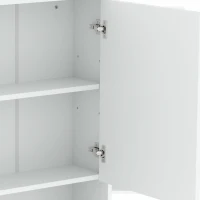 HOMCOM Bathroom Mirror Cabinet, Wall-Mounted Bathroom Cabinet with Mirror Door, Adjustable Shelves, White(m-11)