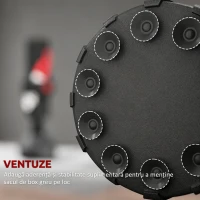 SPORTNOW Sac de box autoportant cu țintă reglabilă, bază umplibilă și ventuze, negru(m-6)