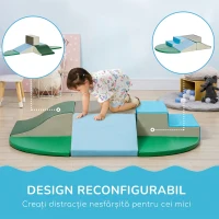 HOMCOM Set Construcții Moi pentru Copii 1-3 Ani, 6 Piese, din PU și EPE, Multicolor(m-6)