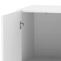 HOMCOM Bathroom Wall Cabinet, Wall-Mounted Bathroom Storage Cabinet with 2 Doors, Adjustable Shelf for Kitchen, White(m-13)