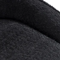 HOMCOM Bar Stools Set of 2, 64 cm Modern Linen-Touch Fabric 360° Swivel Counter Height Bar Chairs, Black(m-12)