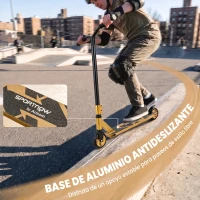 SPORTNOW Scooter Acrobático para Trucos con Plataforma de Aluminio Rodamientos ABEC-7 Ruedas 110 mm Manillar 360° Dorado(m-5)