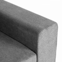 HOMCOM Canapé Convertible 2 Places 4 en 1, Canapé-Lit Compressé en Chenille 208 cm avec Assise Large, 2 Oreillers, Gris(m-7)