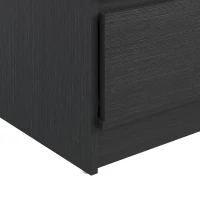 HOMCOM Commode Chambre Adulte, Chiffonnier 6 Tiroirs, Commode Vêtement, Meuble de Rangement Contemporain pour Salon, Noir(m-12)