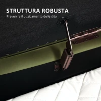 HOMCOM Panca Contenitore Ovale da 72L con Coperchio Sollevabile, in Tessuto Effetto Velluto e Legno, 107x42x45.5 cm, Verde(m-7)