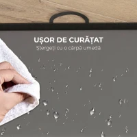 HOMCOM Saltea de Gimnastică Pliabilă, Saltea Fitness Groasă de 5 cm și Antiderapantă, 240x120 cm, Gri(m-5)