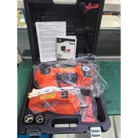 HOMCOM Kit Martinetto Elettrico Auto 5T con Chiave a Impulsi, Idraulico 143-450 mm, Arancione(m-2)