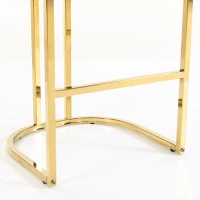 HOMCOM Bar Stools Set of 2 with Backrest, Footrest, Gold Electroplated Legs for Kitchen Island, Dining Room, Black(m-13)