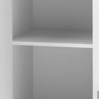 HOMCOM Bathroom Wall Cabinet, Wall-Mounted Bathroom Storage Cabinet with 2 Doors, Adjustable Shelf for Kitchen, White(m-12)