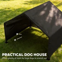 PawHut Dog Shade Shelter Outdoor, Dog House Outside with Canopy, Pet Tent for Small Medium Large Breeds(m-7)